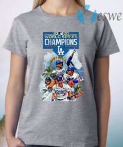 LA Dodgers Double Champions 2020 World Series Player Legend T-Shirt