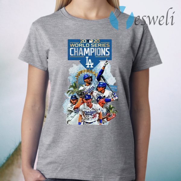 LA Dodgers Double Champions 2020 World Series Player Legend T-Shirt