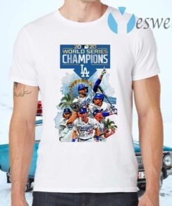 LA Dodgers Double Champions 2020 World Series Player Legend T-Shirts