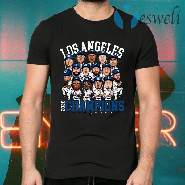 Los Angeles Dodger Player Chibi 2020 Champions T-Shirts