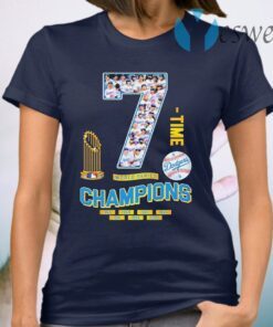 Los Angeles Dodgers 7 world series Champions 2020 T-Shirt