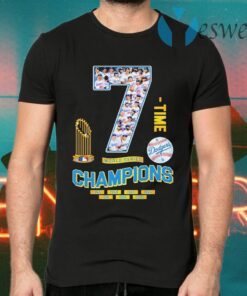 Los Angeles Dodgers 7 world series Champions 2020 T-Shirts