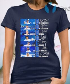 Los Angeles Dodgers Cody Bellinger Clayton Kershaw Joc Pederson Signatures T-Shirt