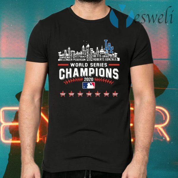 Los Angeles Dodgers World Series Champions 2020 Baseball MLB T-Shirts