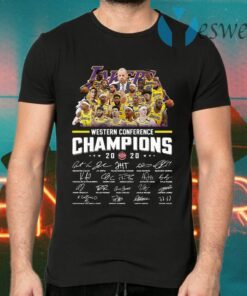 Los Angeles Lakers Westers Conference 2020 Signature T-Shirts