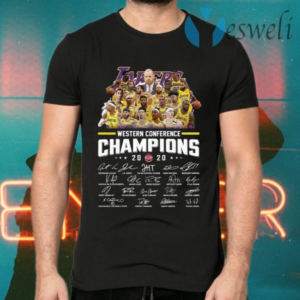 Los Angeles Lakers Westers Conference 2020 Signature T-Shirts