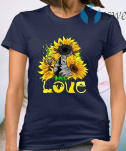 Love Cat Sunflower T-Shirt