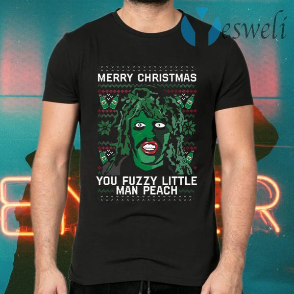 Merry Christmas You Fuzzy Little Man Peach Old Gregg Mighty Boosh Crimp Pie T-Shirts