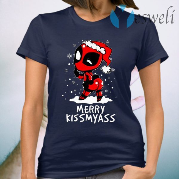 Merry Kiss My Ass Deadpool Christmas T-Shirt