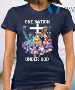 Minnesota Vikings one nation under god American flag T-Shirt