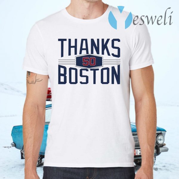 Mookie Betts Thanks 50 Boston T-Shirts