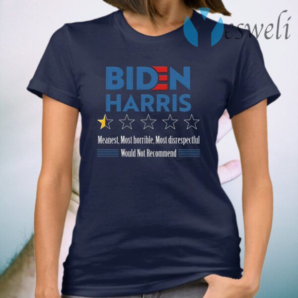 One Star Rating Review Biden Harris Funny Anti Biden Harris 2020 T-Shirt
