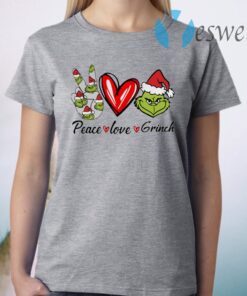 Peace Love Grinch Santa Christmas T-Shirt