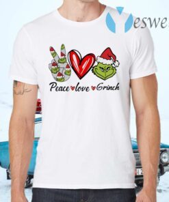 Peace Love Grinch Santa Christmas T-Shirts