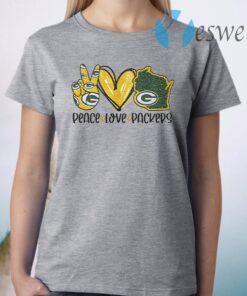 Peace Love Wisconsin Green Bay Packers T-Shirt