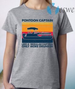 Pontoon Captain Like A Regular Captain Only More Drunker Vintage T-Shirt