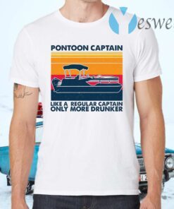 Pontoon Captain Like A Regular Captain Only More Drunker Vintage T-Shirts