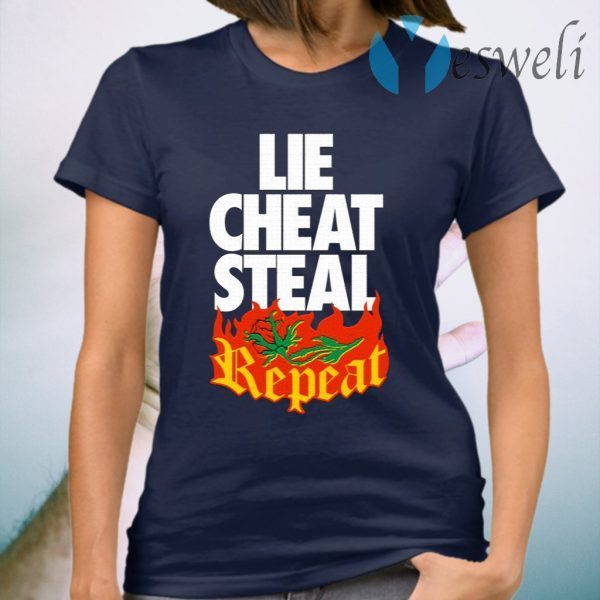 Pro Wrestling Merch Lie Cheat Steal Repeat T-Shirt