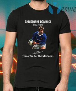 RIP Christophe Dominici 1972 2020 thank you for the memories signature T-Shirts