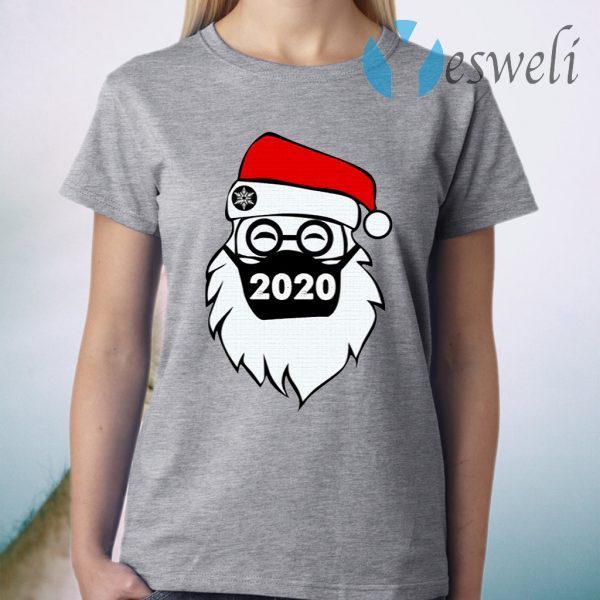 Santa Claus Wear Face Mask 2020 Christmas T-Shirt