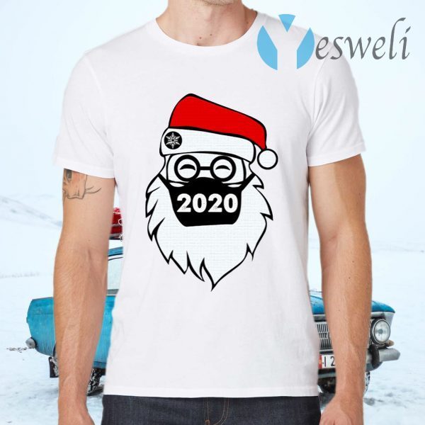 Santa Claus Wear Face Mask 2020 Christmas T-Shirts