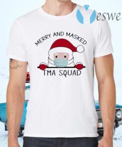 Santa face mask Merry and masked Tma squad Christmas T-Shirts