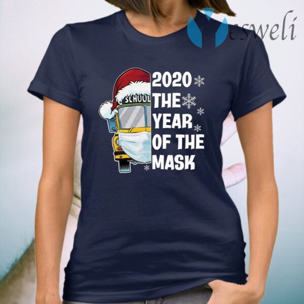 School bus 2020 the year of the mask Christmas T-Shirt