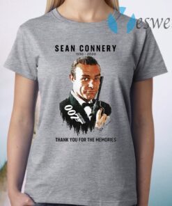 Sean Connery 007 1930 2020 Signature Thank You For The Memories T-Shirt