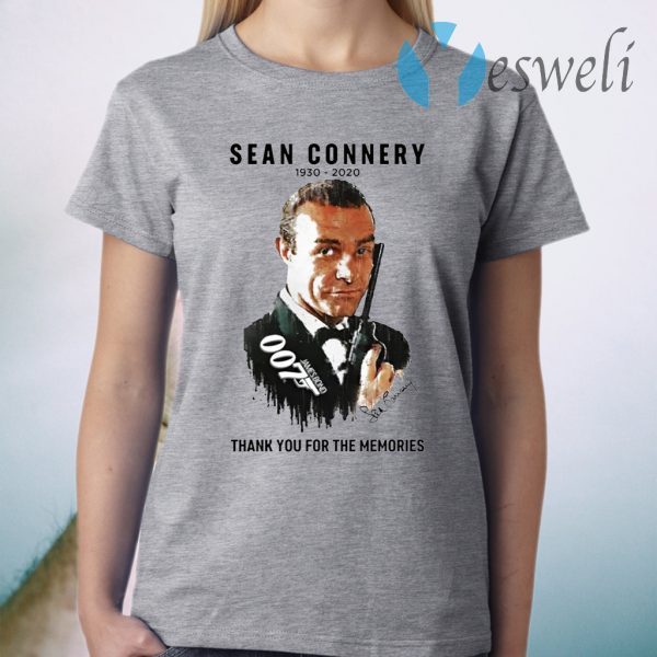 Sean Connery 007 1930 2020 Signature Thank You For The Memories T-Shirt