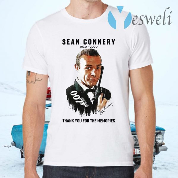 Sean Connery 007 1930 2020 Signature Thank You For The Memories T-Shirts