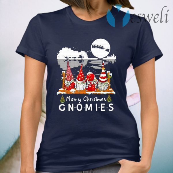 Shinesnow Guitar Shaped Merry Christmas Gnomies Christmas T-Shirt