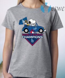 Snoopy And Woodstock Los Angeles Dodgers 2020 World Series Champions T-Shirt