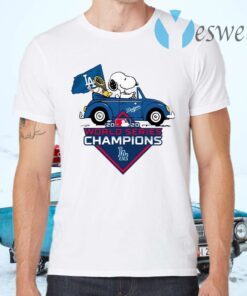 Snoopy And Woodstock Los Angeles Dodgers 2020 World Series Champions T-Shirts