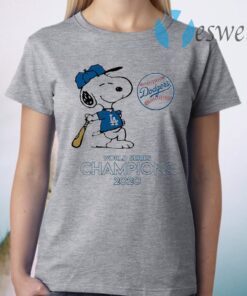 Snoopy Los Angeles Dodgers world series Champions 2020 T-Shirt