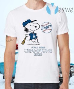 Snoopy Los Angeles Dodgers world series Champions 2020 T-Shirts