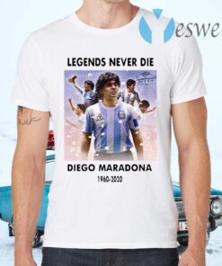 Soccer Diego Maradona Argentina Football Legend Never Die Rest In Peace T-Shirts