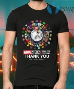 Stan Lee Marvel Studios 2008 2020 31 Seasons Thank You For The Memories Signatures T-Shirts