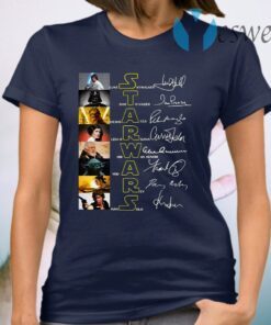 Star Wars characters Luke Skywalker Darth Vader Signatures T-Shirt