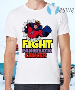 Superhero Fight Pancreatic Cancer Purple Ribbon T-Shirts