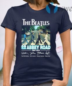 The Beatles 50 years abbey road 1969 - 2019 signature T-Shirt