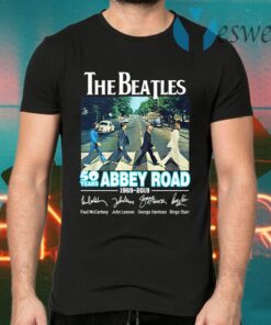 The Beatles 50 years abbey road 1969 - 2019 signature T-Shirts