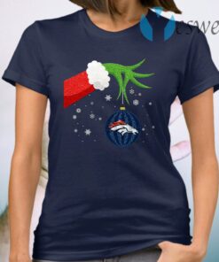 The Grinch Christmas Ornament Denver Broncos T-Shirt