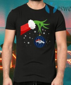 The Grinch Christmas Ornament Denver Broncos T-Shirts