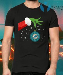 The Grinch Christmas Ornament Miami Dolphins T-Shirts