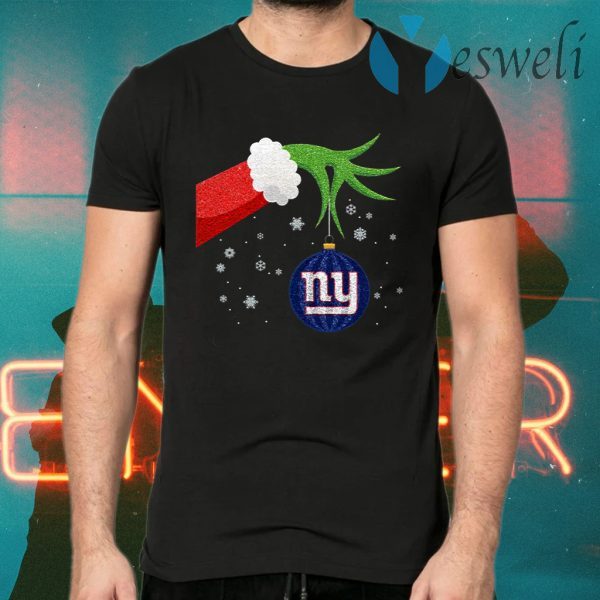 The Grinch Christmas Ornament New York Giants T-Shirts