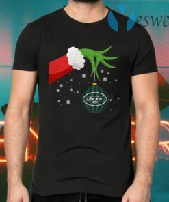 The Grinch Christmas Ornament New York Jets T-Shirts