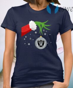 The Grinch Christmas Ornament Oakland Raiders T-Shirt