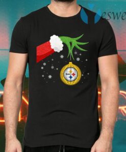 The Grinch Christmas Ornament Pittsburgh Steelers T-Shirts