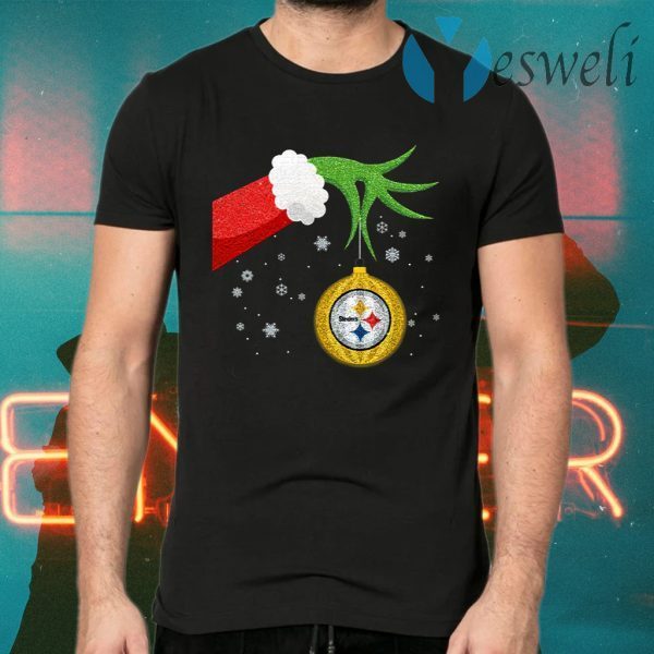 The Grinch Christmas Ornament Pittsburgh Steelers T-Shirts