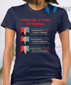 There Are 3 Types of Peoples Donald Trump Vs Joe Biden Funny Bernie Sanders Election 2020 T-Shirt